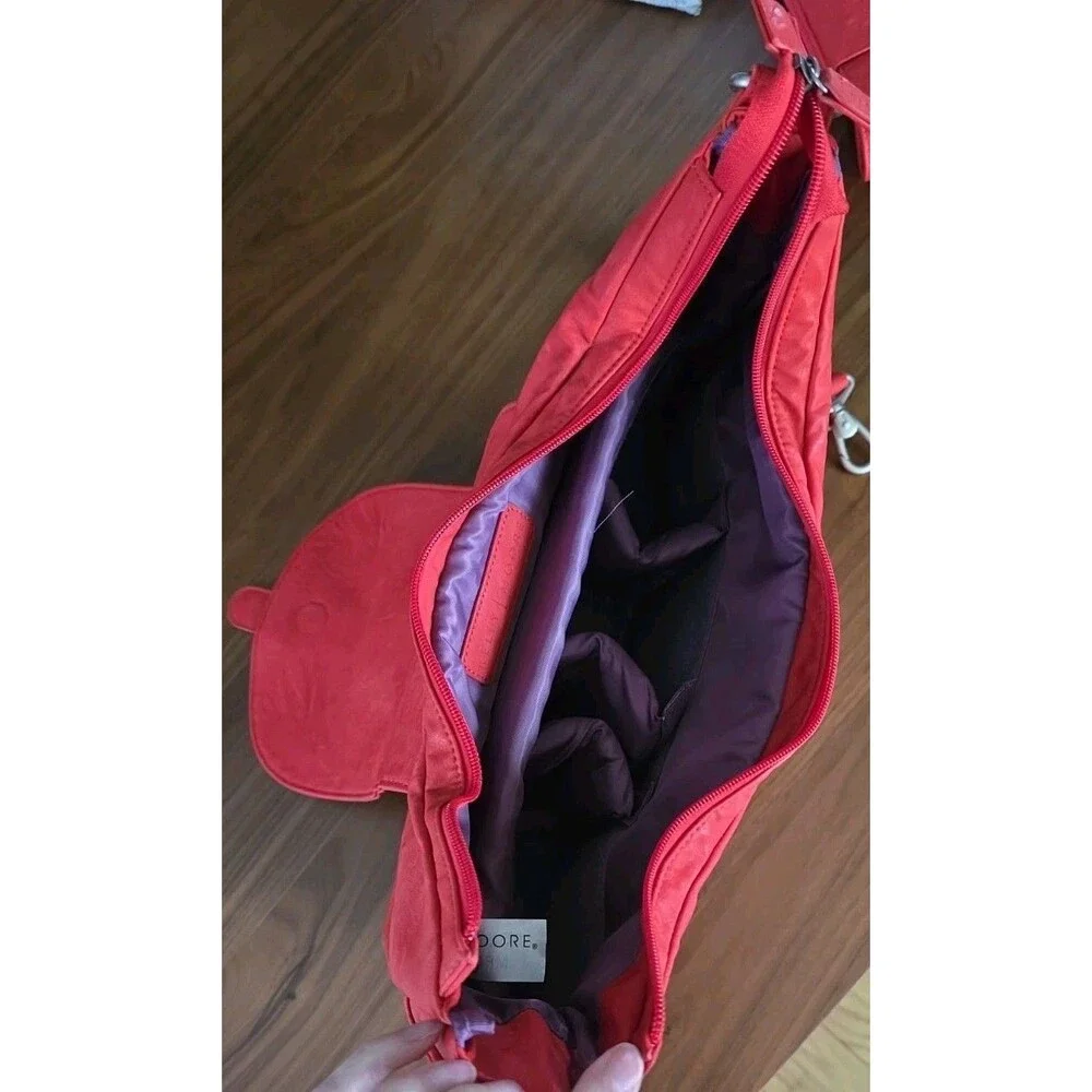 KELLY MOORE Camera Crossbody Hobo Photography Bag Red